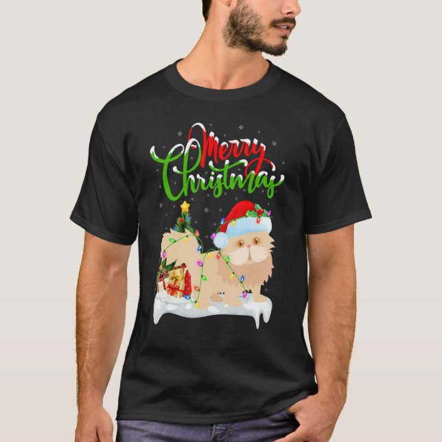 Persian Cat   Xmas Decorations Persian Cat Christm T Shirt (Framsida)