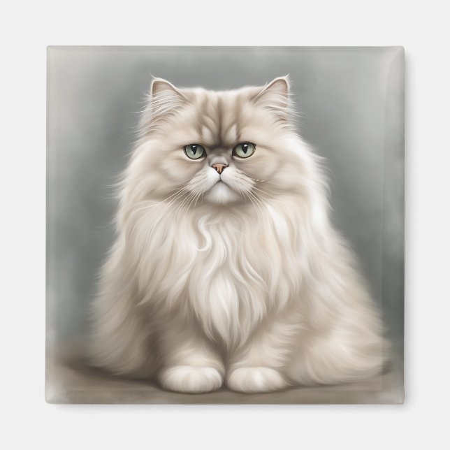 Persian Cats Beauty Porträtt Magnet (Framsidan)