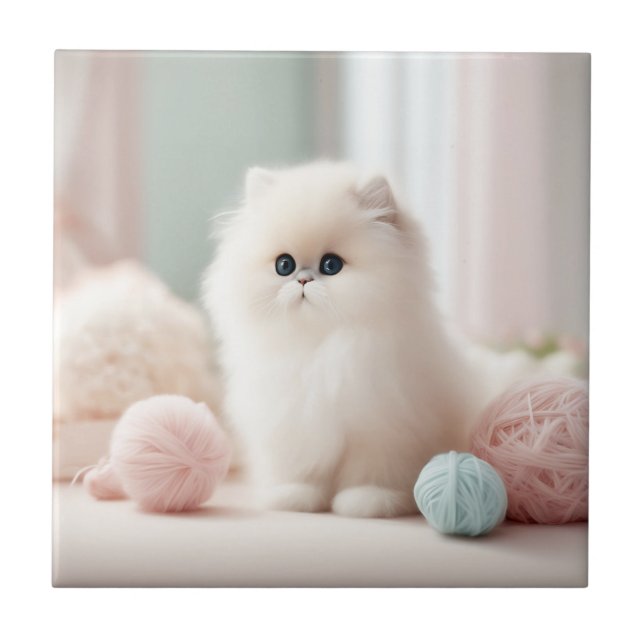 Persian Cats Soft Pastel Dream Kakelplatta (Framsidan)