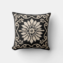 Persian Decorative Black and White Kilim Pillow Kudde