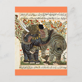 Persian Elephants vycard Vykort
