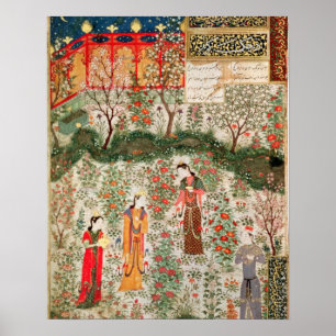 Persian Garden, 1500-talet (pappert) Poster