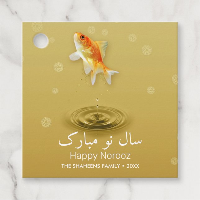 Persian Gott nytt år Noroz Fish Gåvor Etiketter (Framsida)