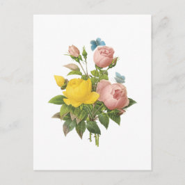 Persian gul ros, tea ro av Redouté Vykort