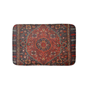 Persian Joshan Red Rusty Blue Badrumsmatta