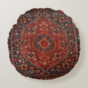 Persian Joshan Red Rusty Blue Rund Kudde