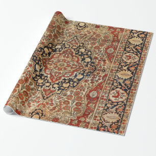 Persian Kashan Burnt Orange Gult  Presentpapper