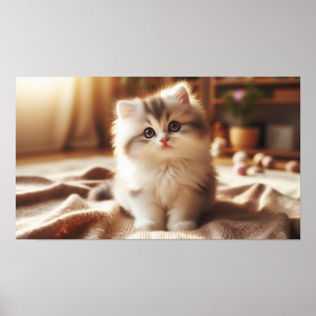 Persian Kitten Poster - Soft Päls & Big Ögon - Köp (Framsidan)