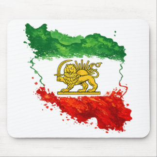 Persian Lion & Sun Mouse Pad | Iran Map Desk Mat | Musmatta