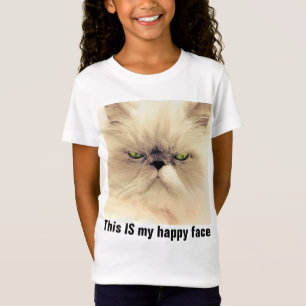 PERSIAN Lustigt Cat T-shirts, DET HÄR ÄR MY LYCKLI T Shirt