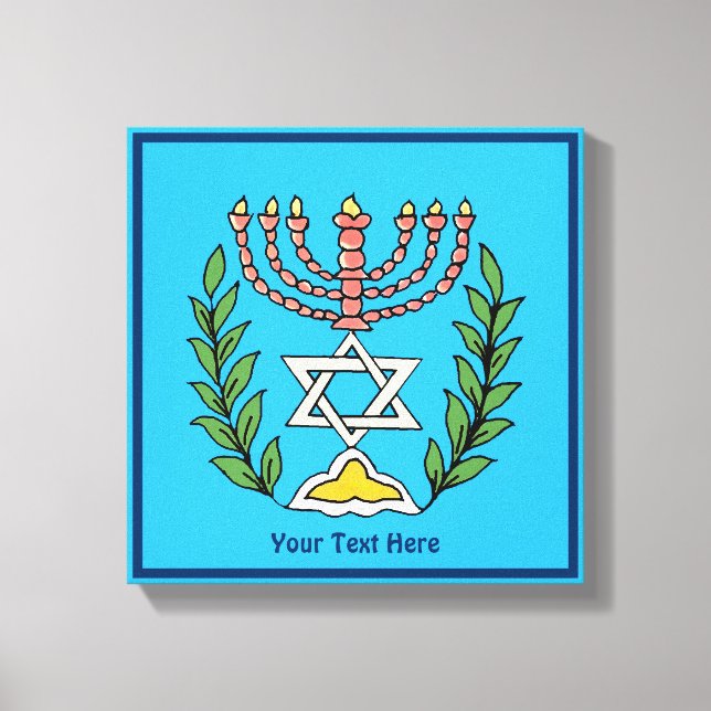 Persian Magen David Menorah Canvastryck (Framsida)