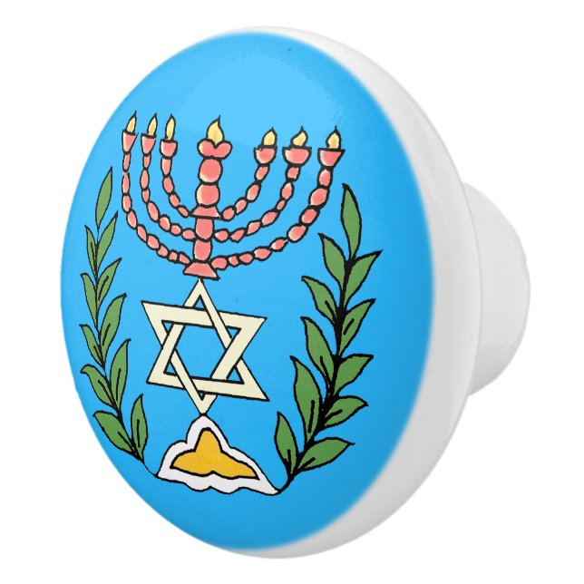 Persian Magen David Menorah Knopp (Höger)