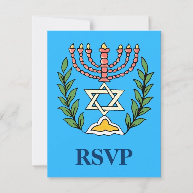 Persian Magen David Menorah OSA Kort (Framsida)