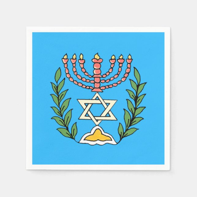 Persian Magen David Menorah Pappersservett (Framsidan)