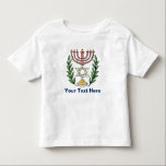 Persian Magen David Menorah Tröja<br><div class="desc">Bilden har anpassats från en antikisk persisk judisk bricka och innehåller en menorah med en Magen David (David-stjärnan) som är inramad av oliv grenar. Den ursprungliga,  handmålade bildens defekter har bevarats.</div>