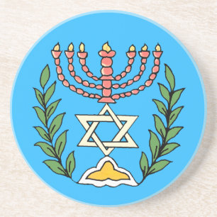Persian Magen David Menorah Underlägg