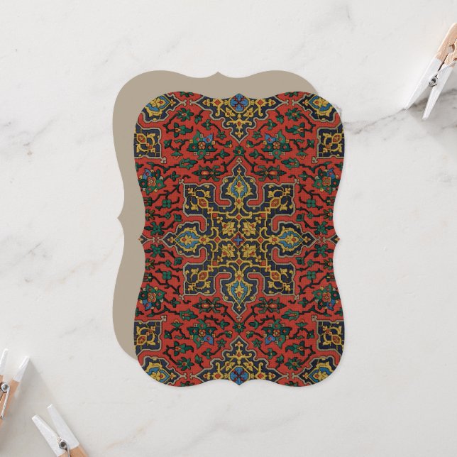 Persian Matta Carpet Red Blue Classic (Fram/Back In Situ)