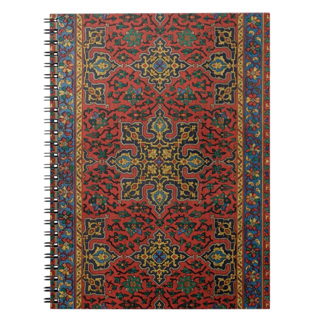 Persian Matta Carpet Red Blue Classic Anteckningsbok (Framsidan)