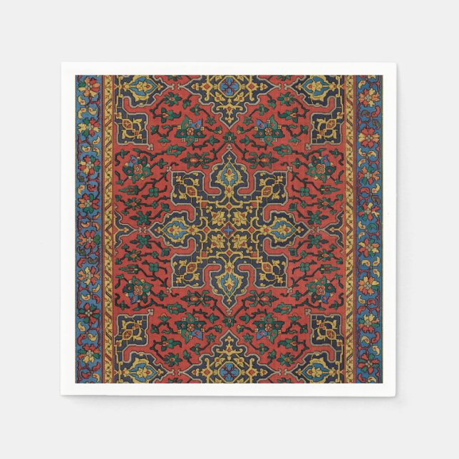 Persian Matta Carpet Red Blue Classic Pappersservett (Framsidan)