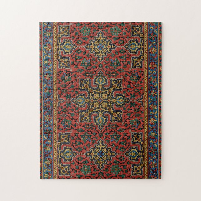 Persian Matta Carpet Red Blue Classic Pussel (Vertikal)