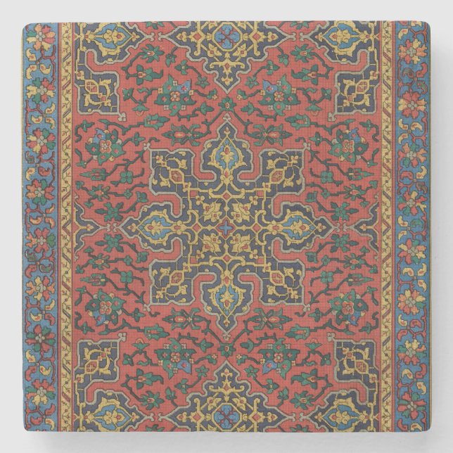 Persian Matta Carpet Red Blue Classic Stenunderlägg (Framsidan)