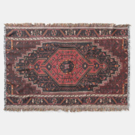 Persian Matta Östra Dekorfärg Vintage Turkiska Ret Filt