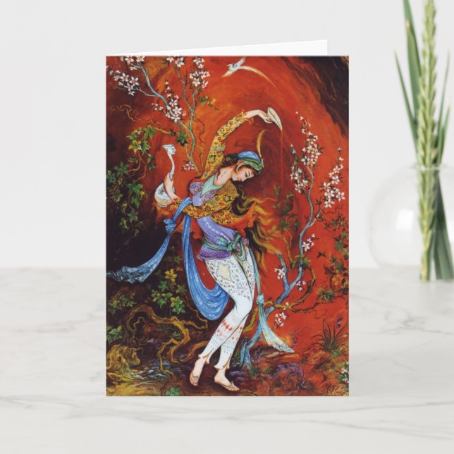 Persian Miniature Dancing Nymph Kort (Framsida)