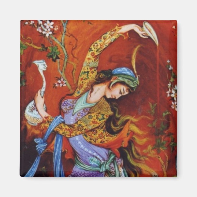 Persian Miniature Dancing Nymph Magnet (Framsidan)