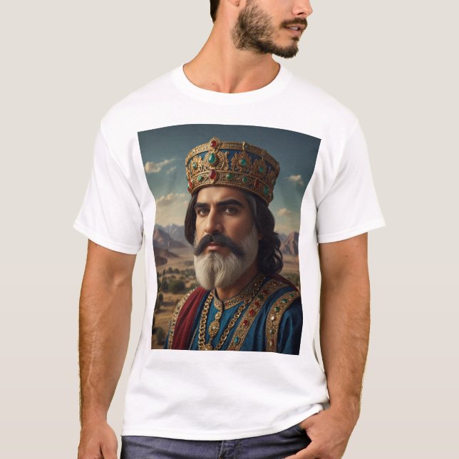 Persian Monarch's Majestic Reign T Shirt (Framsida)