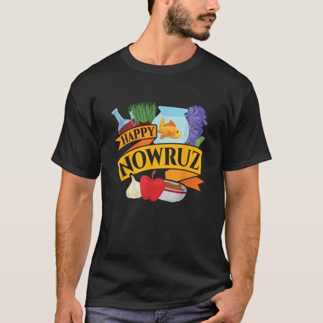 Persian New Year Designs Happy Nowruz Haft Seen Ar T Shirt (Framsida)