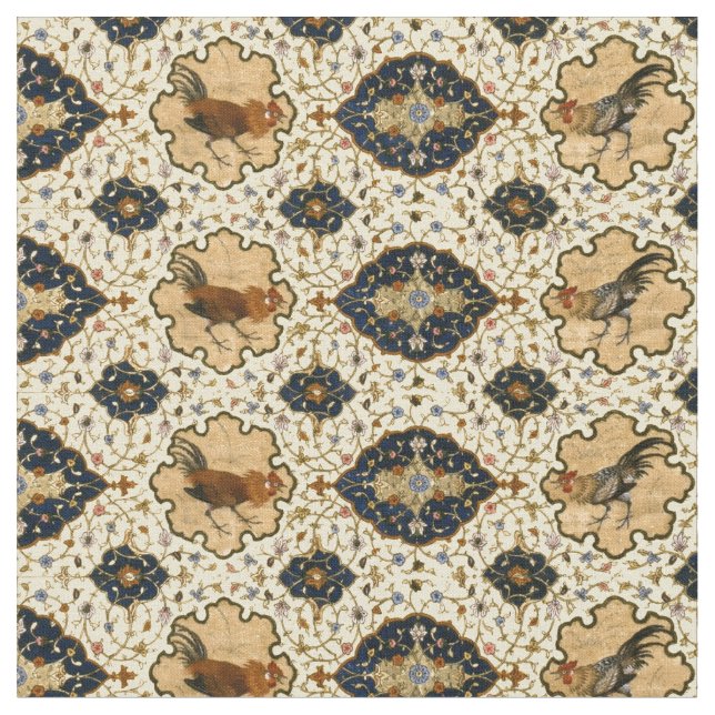 Persian Oriental Blommigt Tupp Mönster Tyg (Närbild)