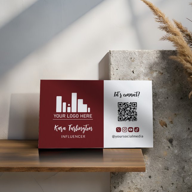 Persian Plum Logotyp QR-kod Photo Social Media Visitkort (Skapare uppladdad)