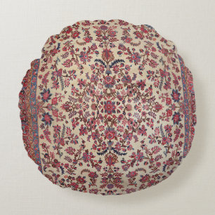 Persian Red Rosa Light Blue Lila Rund Kudde