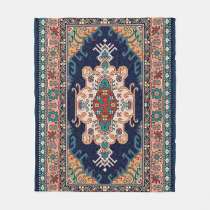 Persian Tabriz Black moroccan geometric Mönster Fleecefilt