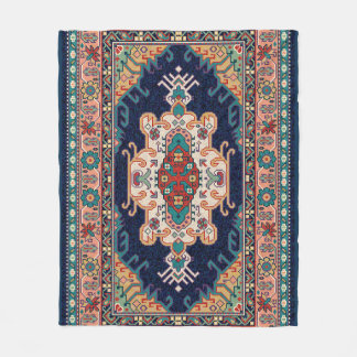 Persian Tabriz Black moroccan geometric Mönster Fleecefilt