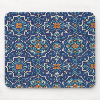 Persian Tile Pattern Mouse Pad – Elegant Blue Geom Musmatta