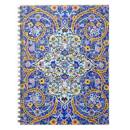 Persian-utvecklad tiled mural anteckningsbok