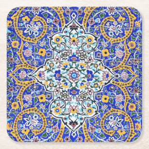 Persian-utvecklad tiled mural underlägg papper kvadrat