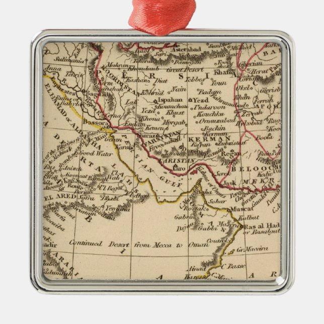 Persien Arabien Julgransprydnad Metall (Framsidan)