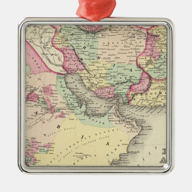 Persien Arabien Julgransprydnad Metall (Framsidan)