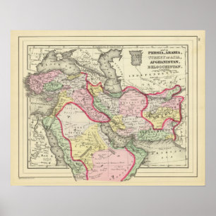 Persien, Arabien, Turkiet, Afghanistan, Beloochist Poster