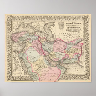 Persien Arabien, Turkiet, Afghanistan, Poster