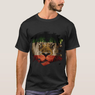 Persien flagga & afrikansk lejon bild t shirt
