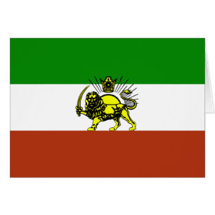 Persien flagga hälsningskort