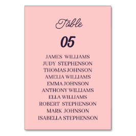 Persika Anpassad Bröllop Bordsnummer