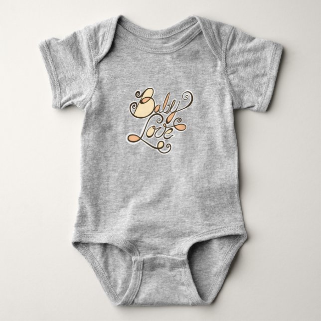 Persika Apelsin Baby Kärlek T Shirt (Framsida)