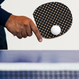 Persika Aprikosprickar på svart bakgrund Pingisracket
