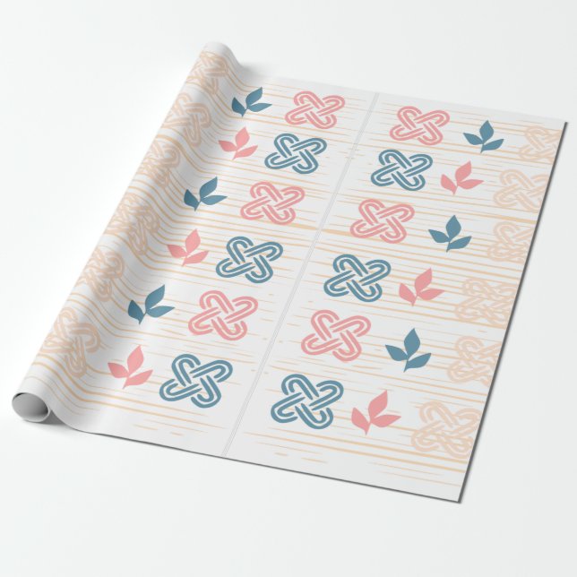 Persika & Blå Presentpapper (Utrullad)