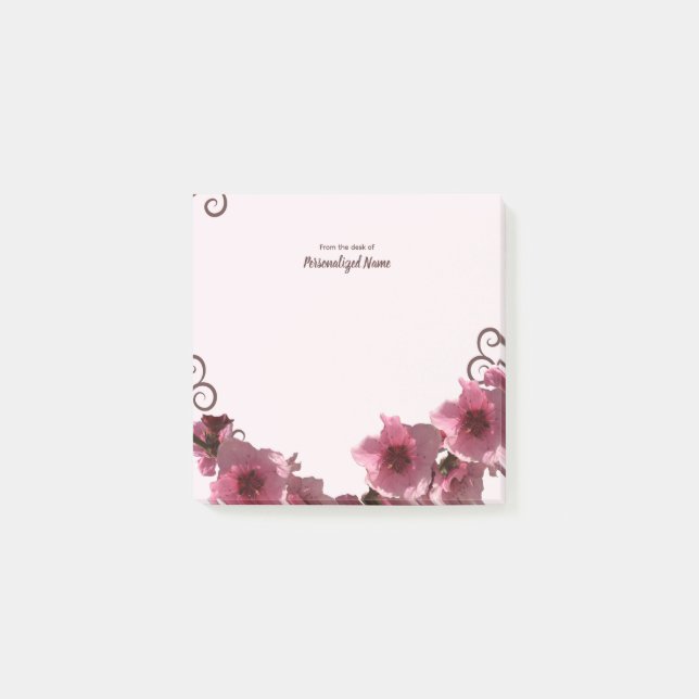 Persika Blommar 2 Post-it Block (Framsida)