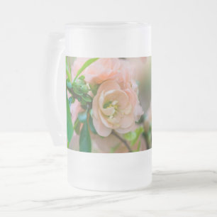 Persika Blommar Quince Frosted Glass Beer Mugg